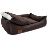 Hondenmand - 100 x 70 cm - wasbare hoes - waterdicht - hondenbed - kussen - bruin