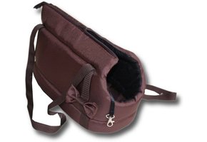 Hondendraagtas - kleine honden - honden transporttas - bruin - 36x19x23 cm - stijlvol - schoudertas