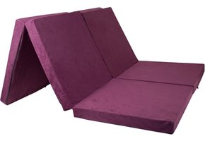 Opvouwbaar 2 persoons matras - Wasbare hoes - 195cm x 120cm x 7cm - Violet