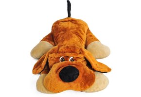 Grote knuffel hond oranje 110 cm XL