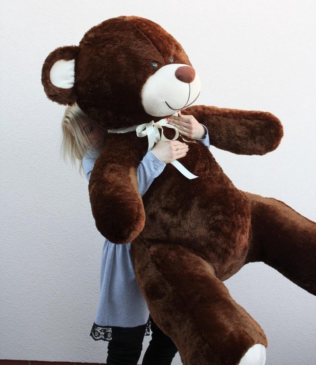 Grote knuffelbeer - I love you - Zacht - Bruin