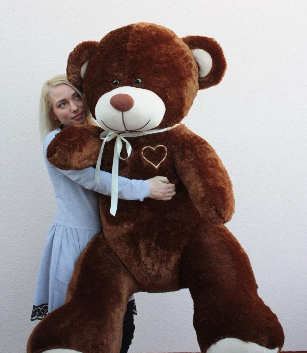 Grote knuffelbeer - I love you - Zacht - Bruin