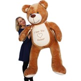 Grote knuffelbeer - I love you - Zacht - Bruin