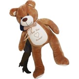 Grote knuffelbeer - I love you - Zacht - Bruin