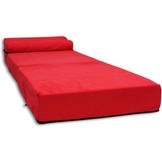 Rode Logeermatras - camping matras - reismatras - opvouwbaar matras - 70 x 200 x 15 met kussen