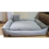 Groot Hondenbed met kussen - hondemand - hondensofa - kattenbed - kunstleer - waterdicht