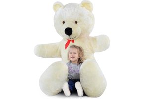 Grote knuffelbeer 2 meter wit 205 cm XXL
