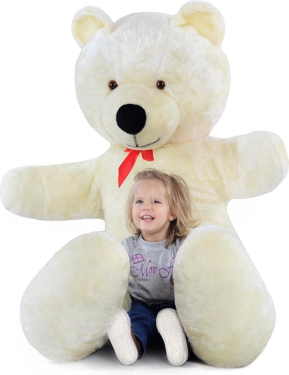Grote knuffelbeer 2 meter wit 205 cm XXL