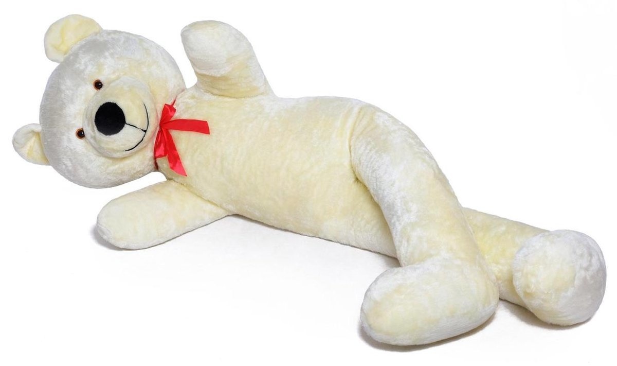 Grote knuffelbeer 2 meter wit 205 cm XXL