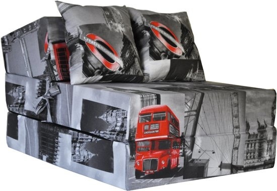 Luxe logeermatras - Londen - camping matras - reismatras - opvouwbaar matras - 200 x 70 x 15 - met kussens
