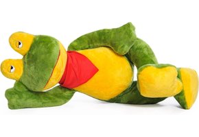 Grote knuffel kikker groen geel 125 cm XL
