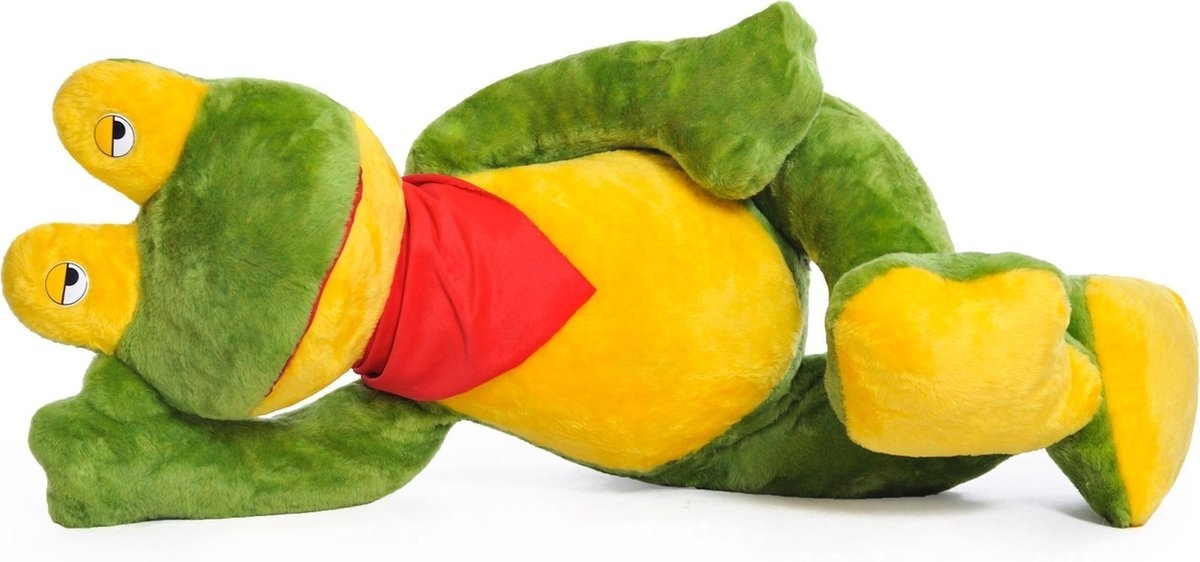 Grote knuffel kikker groen geel 125 cm XL