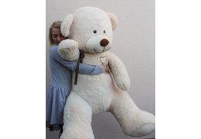 Grote roze knuffelbeer I love you