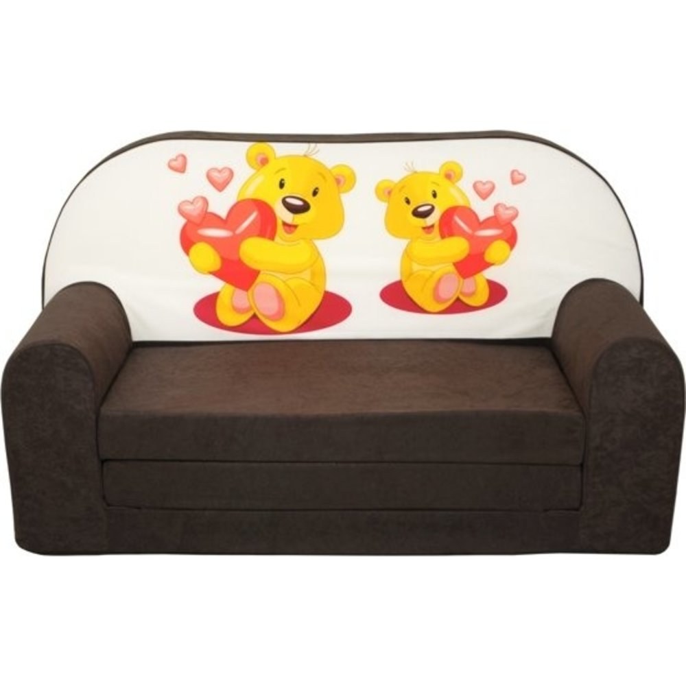 Viking Choice Kinder - sofa - bruin - logeermatras - 85 x 60 - beertjes - VC-Lifestyle