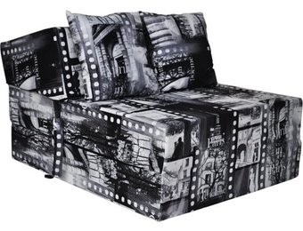 Luxe logeermatras - Parijs - camping matras - reismatras - opvouwbaar matras - 200 x 70 x 15 - met kussens