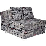 Luxe logeermatras - newspaper - camping matras - reismatras - opvouwbaar matras - 200 x 70 x 15 - met kussens