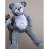 Grote knuffelbeer - I love you - Zacht - Grijs