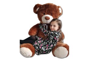 Grote knuffelbeer - I love you - Zacht - Bruin