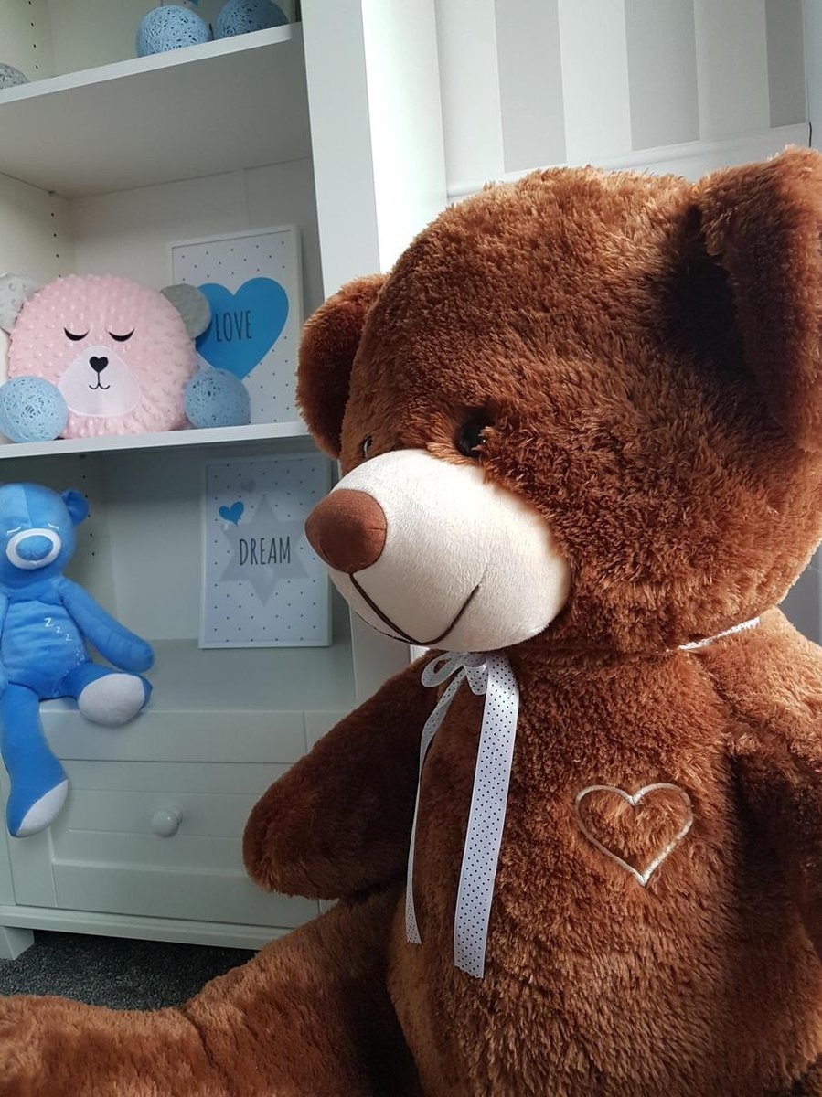 Grote knuffelbeer - I love you - Zacht - Bruin