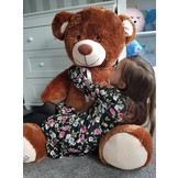 Grote knuffelbeer - I love you - Zacht - Bruin