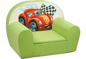 Luxe kinderstoel - zetel - sofa - 60 x 45 - groen cars