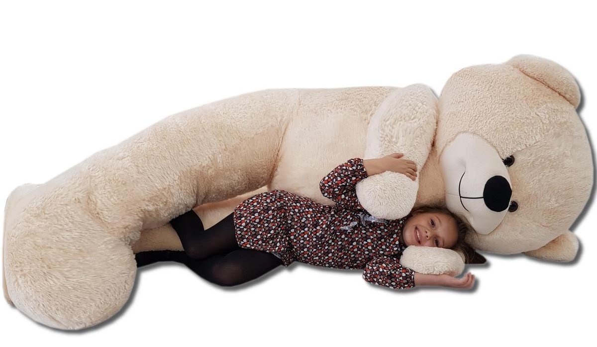 Teddybeer XXL beige - 220 cm