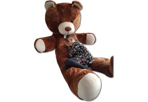 Grote knuffelbeer 2 meter bruin 205 cm XXL