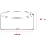 Ballenbad met 300 ballen - Wasbare hoes - 90 x 30 cm - Wit crème