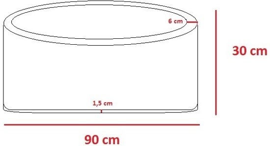 Ballenbad met 300 ballen - Wasbare hoes - 90 x 30 cm - Wit crème