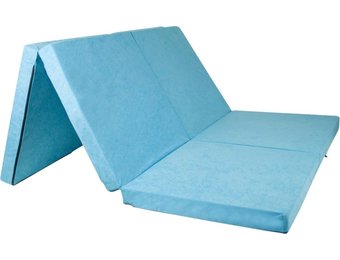 Opvouwbaar 2 persoons matras - Wasbare hoes - 195cm x 120cm x 7cm - Blauw
