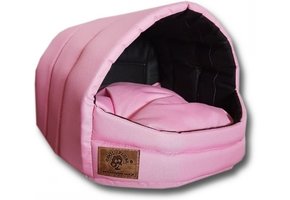 Hondenmand XS - kleine hond - box - hondemand - 39 x 40 x 34 cm - roze - hondenbed - hondebed