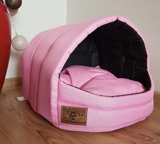 Hondenmand XS - kleine hond - box - hondemand - 39 x 40 x 34 cm - roze - hondenbed - hondebed