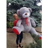 Grote knuffelbeer - I love you - Zacht - Grijs