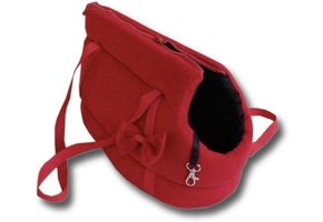 Hondendraagtas - kleine honden - honden transporttas - rood - 36x19x23 cm - stijlvol - schoudertas