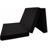 Logeermatras - camping matras - reismatras - opvouwbaar matras - 120 x 200 x 10 - zwart