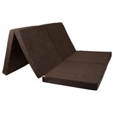 Opvouwbaar 2 persoons matras - Wasbare hoes - 195cm x 120cm x 7cm - Bruin