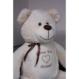 Grote knuffelbeer - I love you - Zacht - Crème