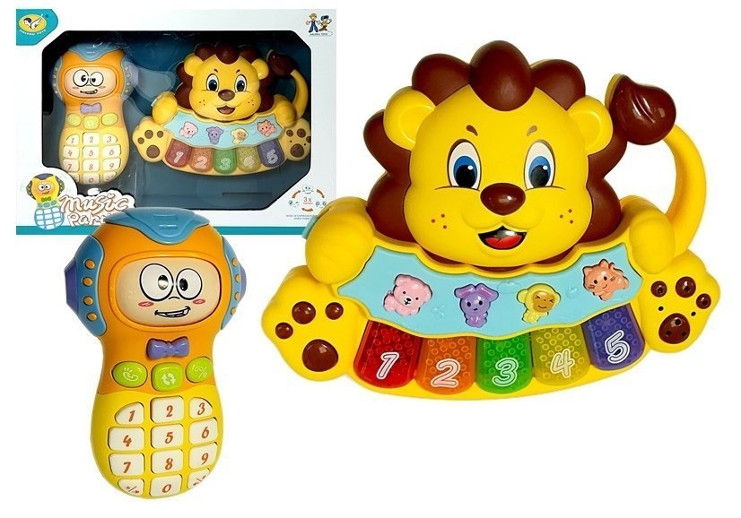 Kinder piano Leeuw - speelgoed telefoon - interactieve speelgoed set