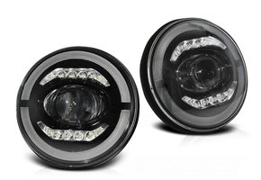 Koplampen geschikt voor Chrysler Jeep Wrangler TJ/LJ/JK 96-18 - Angel Eyes LED zwart