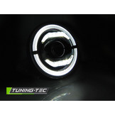 Koplampen geschikt voor Chrysler Jeep Wrangler TJ/LJ/JK 96-18 - Angel Eyes LED zwart