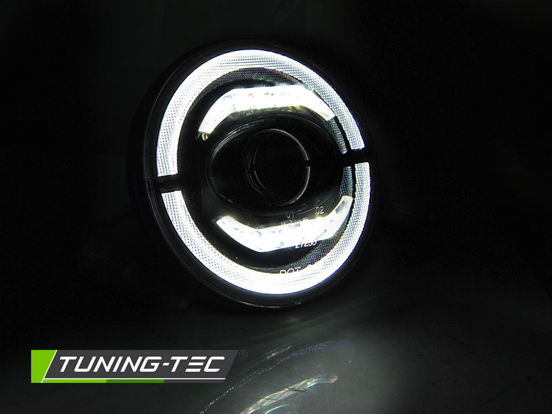 Koplampen geschikt voor Chrysler Jeep Wrangler TJ/LJ/JK 96-18 - Angel Eyes LED zwart