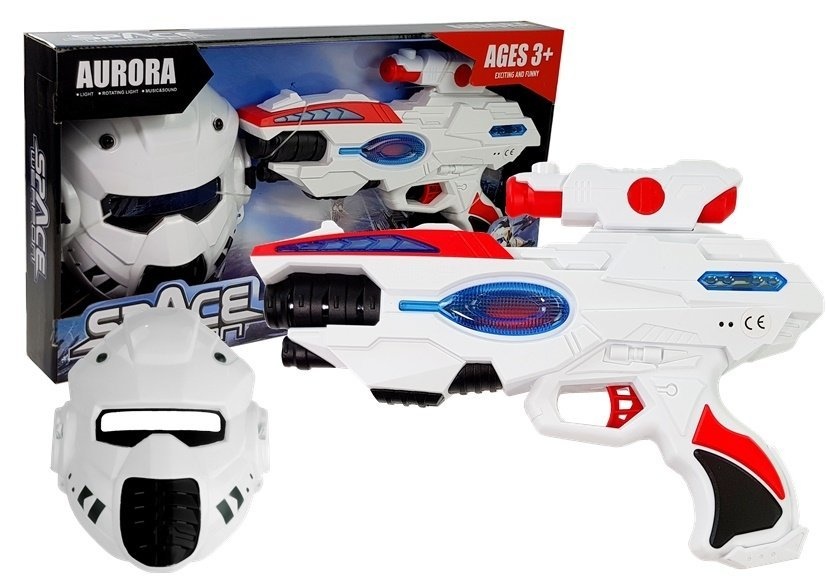 Speelgoed Laserpistool 30cm - met Masker - Licht en Geluid