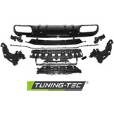 Achterbumper kit geschikt voor Mercedes W205 2018 tot heden - glanzend zwart