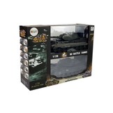 Radiografisch bestuurbare legertank duel set - groen en zwart - 26 en 28 cm