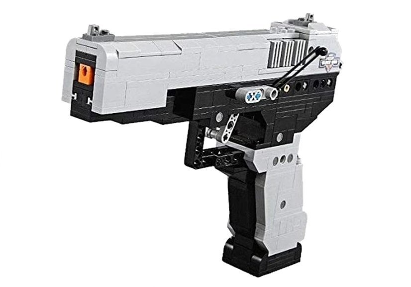 Speelgoed Pistool 28 cm - Bouwpakket - 412 Bouwstenen