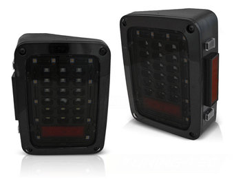 Achterlichten geschikt voor Chrysler Jeep Wrangler JK 07-18 - LED smoke