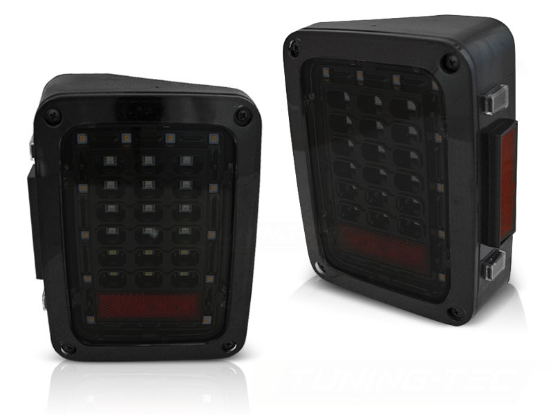 Achterlichten geschikt voor Chrysler Jeep Wrangler JK 07-18 - LED smoke