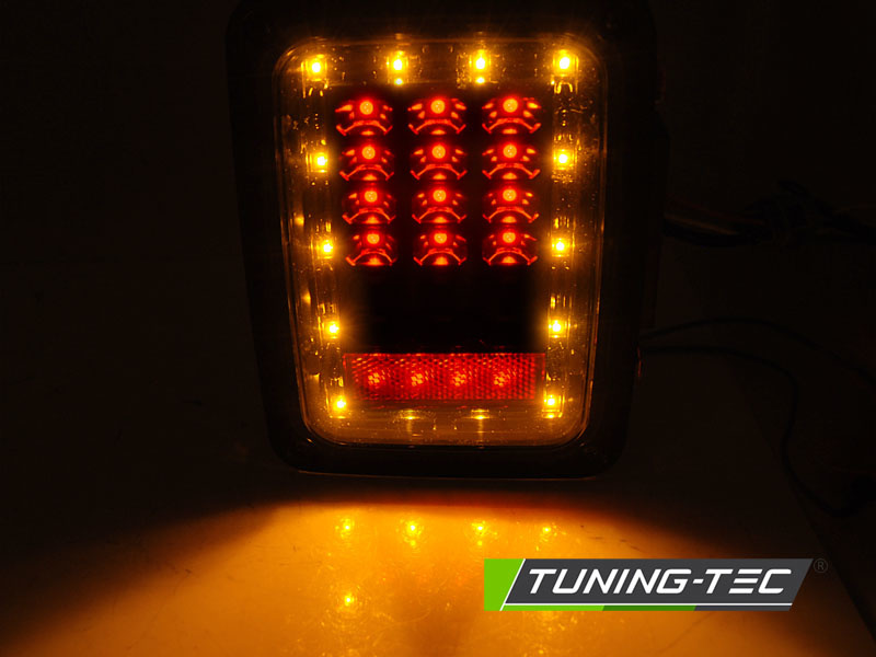 Achterlichten geschikt voor Chrysler Jeep Wrangler JK 07-18 - LED smoke