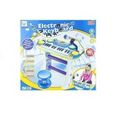 Kinder keyboard - met Microfoon en Stoel -  48 cm - Blauw