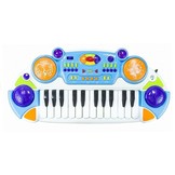 Kinder keyboard - met Microfoon en Stoel -  48 cm - Blauw
